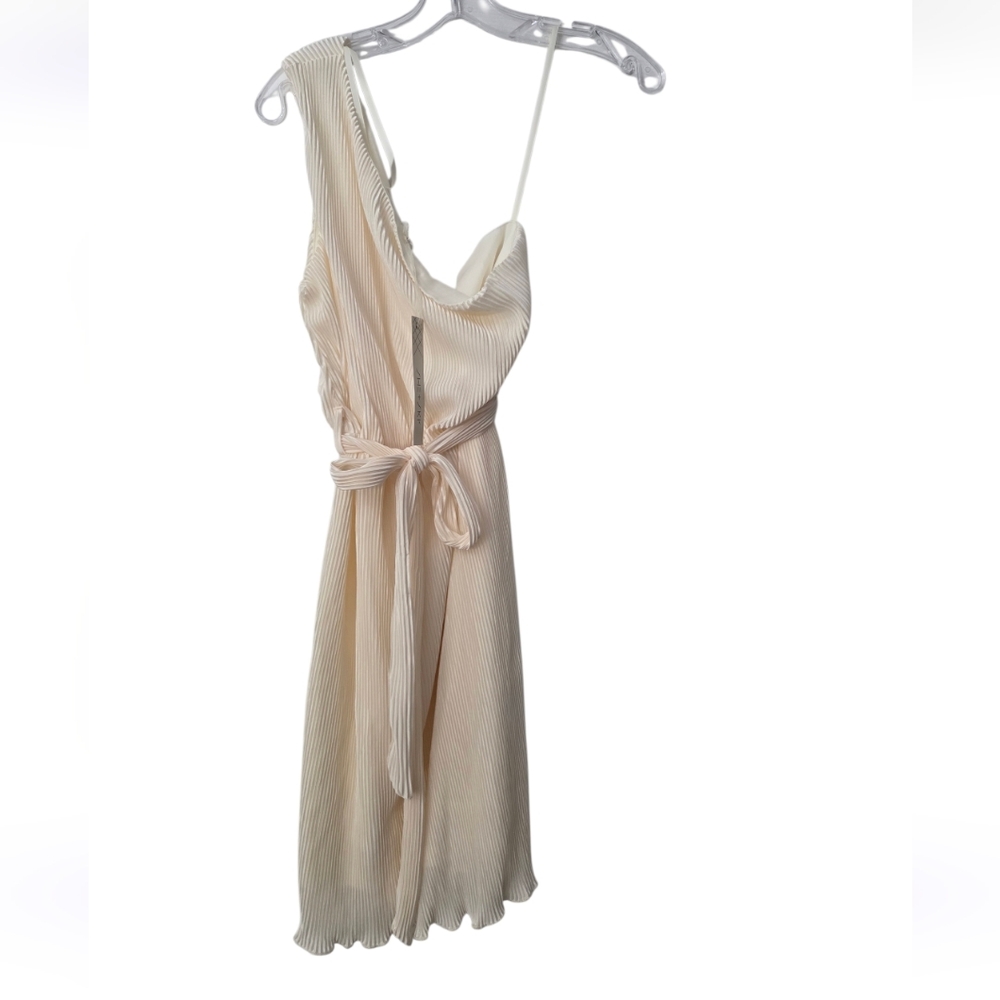 NWT She + Sky Cream One-Shoulder Dress SIZE L